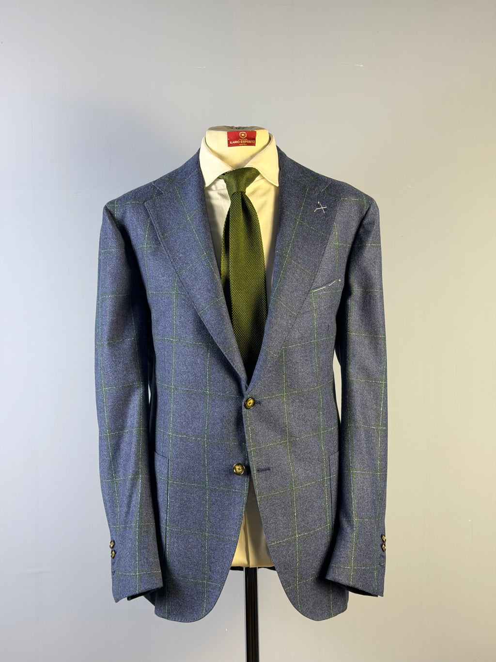 Giacca a Quadri-Blu e Verde