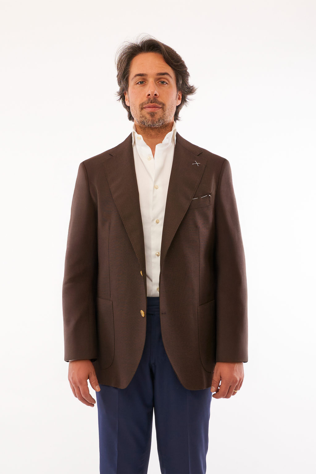 Giacca Procida in Hopsack - Testa di Moro