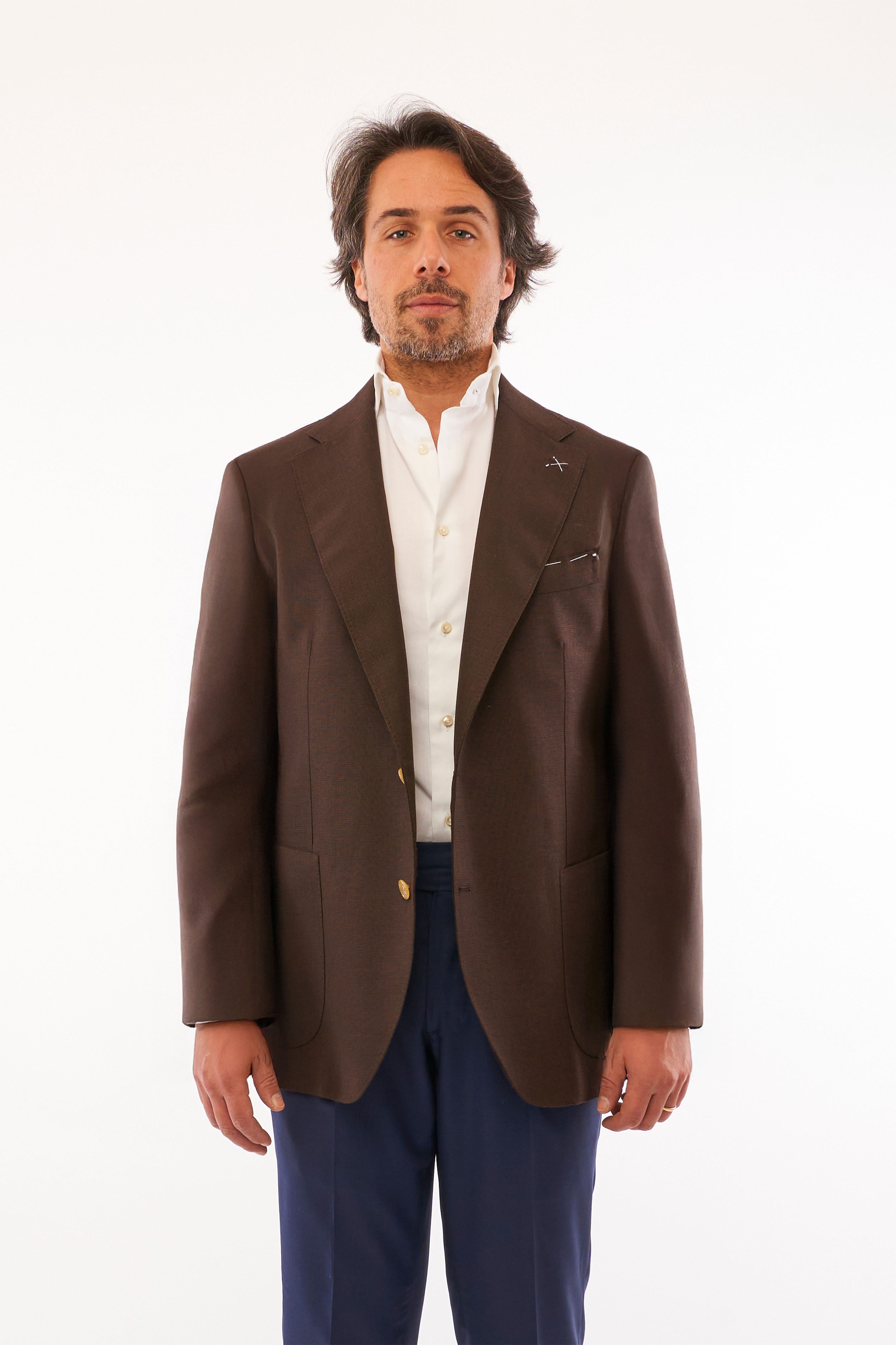 Giacca Procida in Hopsack - Testa di Moro